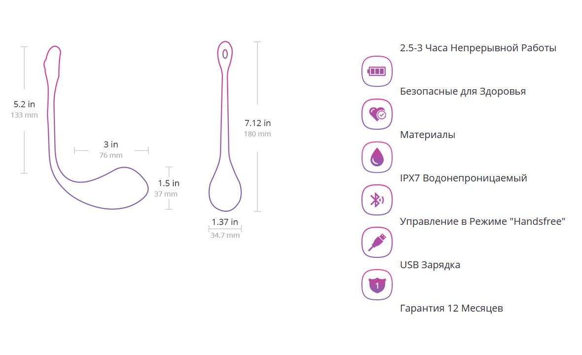 Смарт віброяйце lovense lush 2 Смарт віброяйце lovense lush 2