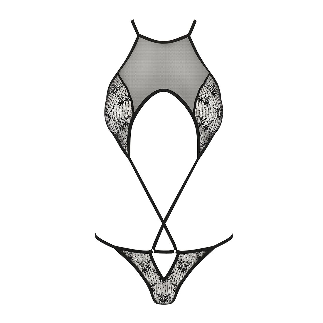 Ажурний боді passion azalia body xxl/xxxl, black Ажурний боді passion azalia body xxl/xxxl, black