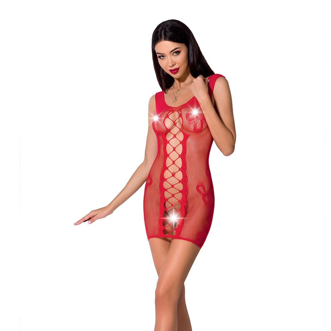 Відверта сукня сітка passion bs073 red Відверта сукня сітка passion bs073 red