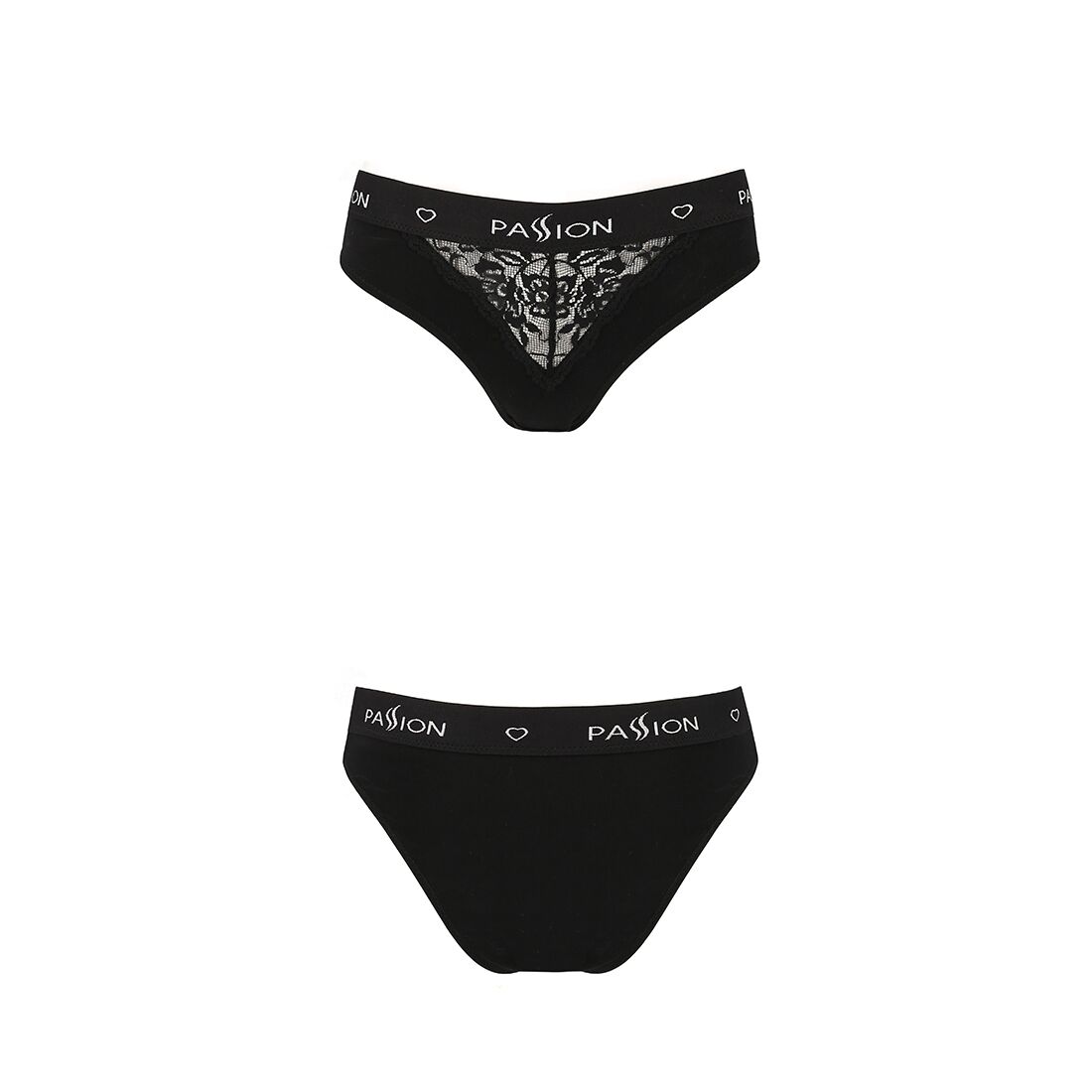 Трусики з широкою гумкою і мереживом passion ps001 panties m, black Трусики з широкою гумкою і мереживом passion ps001 panties m, black