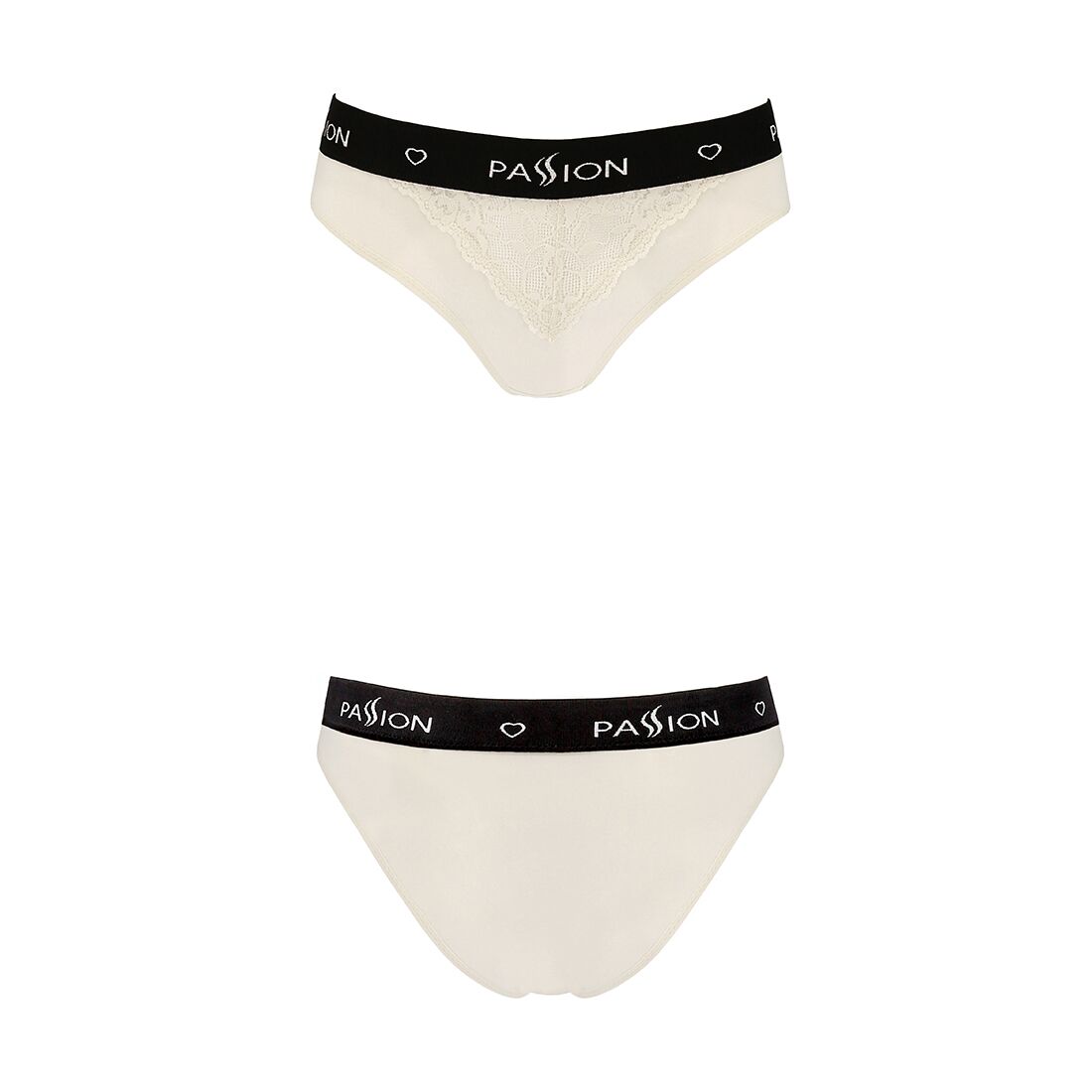 Трусики з широкою гумкою і мереживом passion ps001 panties m, ecru Трусики з широкою гумкою і мереживом passion ps001 panties m, ecru