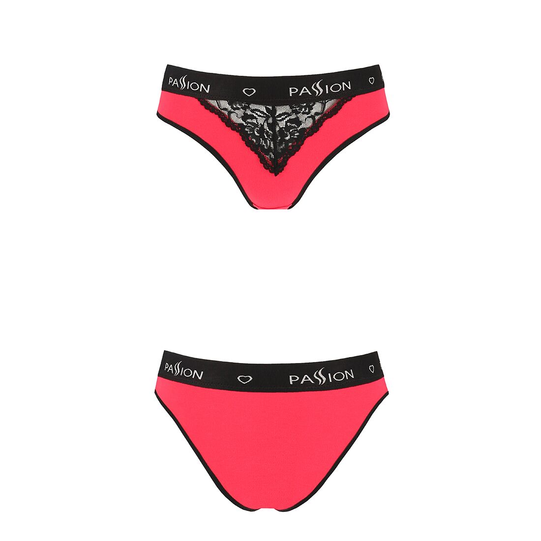 Трусики з широкою гумкою і мереживом passion ps001 panties s, red black Трусики з широкою гумкою і мереживом passion ps001 panties s, red black