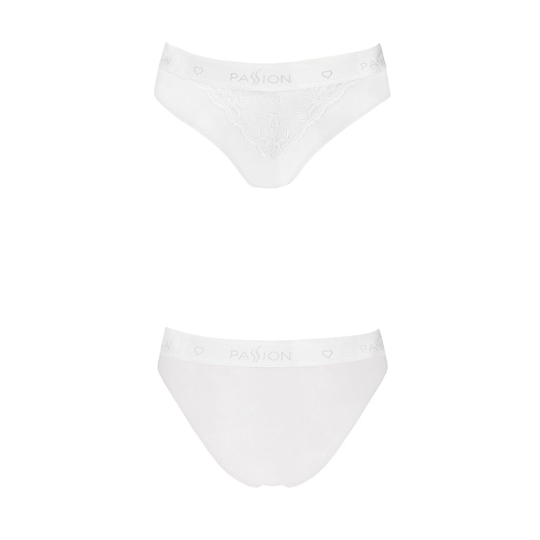 Трусики з широкою гумкою і мереживом passion ps001 panties l, white Трусики з широкою гумкою і мереживом passion ps001 panties l, white
