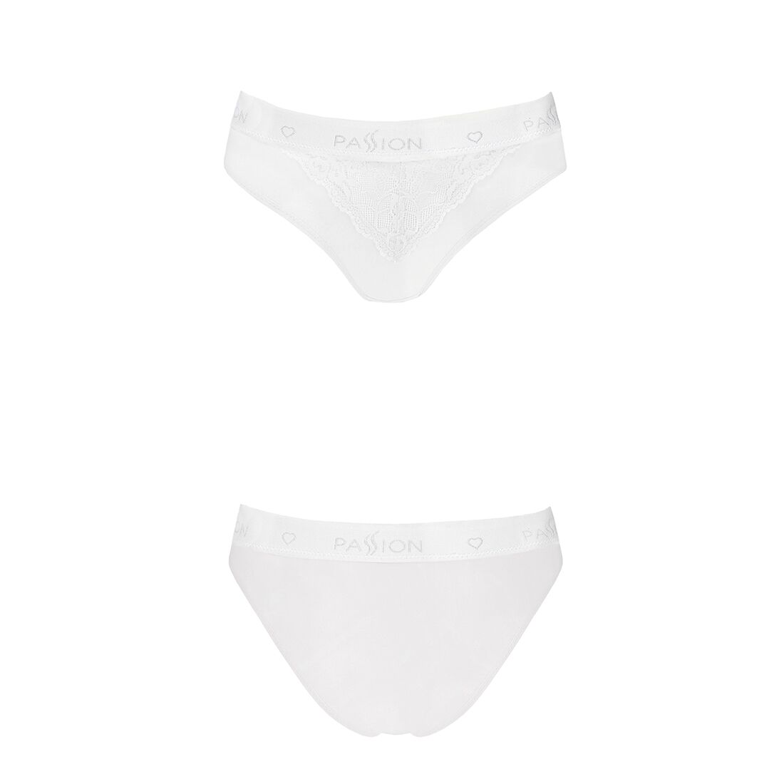 Трусики з широкою гумкою і мереживом passion ps001 panties s, white Трусики з широкою гумкою і мереживом passion ps001 panties s, white