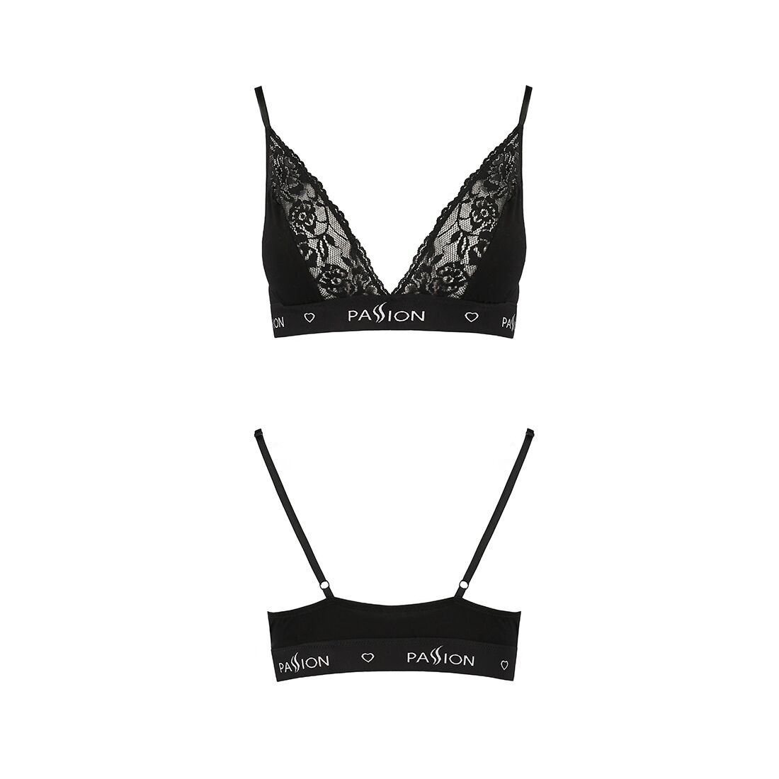 Еластичний топ з мереживом passion ps001 top xl, black Еластичний топ з мереживом passion ps001 top xl, black