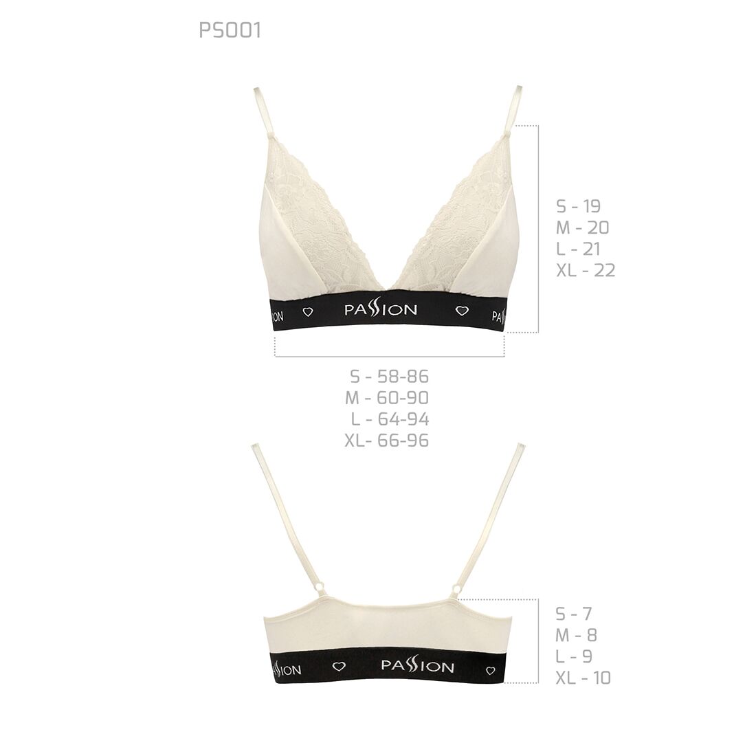 Еластичний топ з мереживом passion ps001 top s, ecru Еластичний топ з мереживом passion ps001 top s, ecru