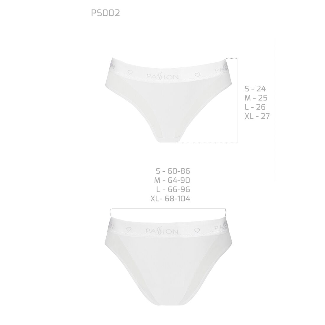 Трусики з прозорою вставкою passion ps002 panties s, white Трусики з прозорою вставкою passion ps002 panties s, white