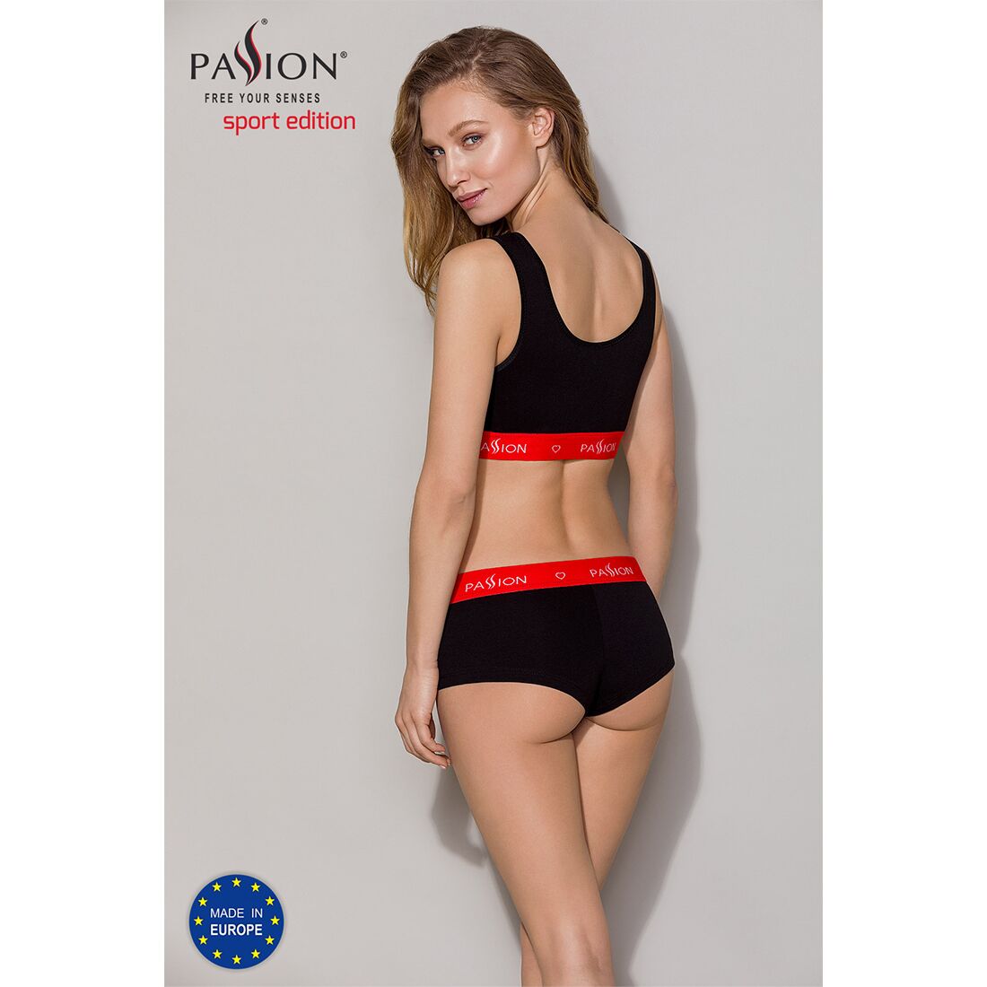 Спортивний топ на широких бретелях passion ps003 top m, black Спортивний топ на широких бретелях passion ps003 top m, black