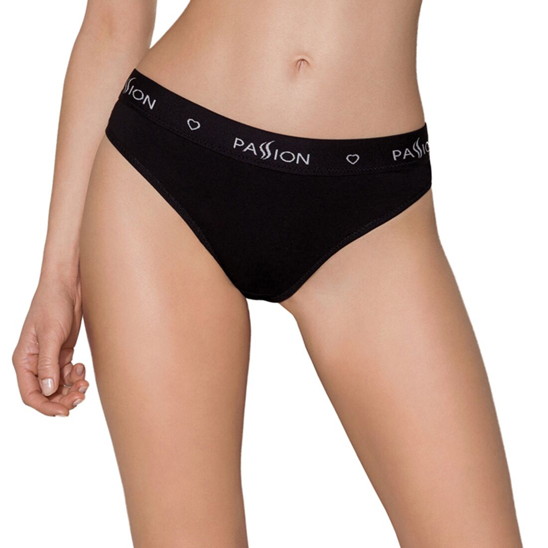 Трусики сліпи з бавовни з еластаном passion ps004 panties m, black