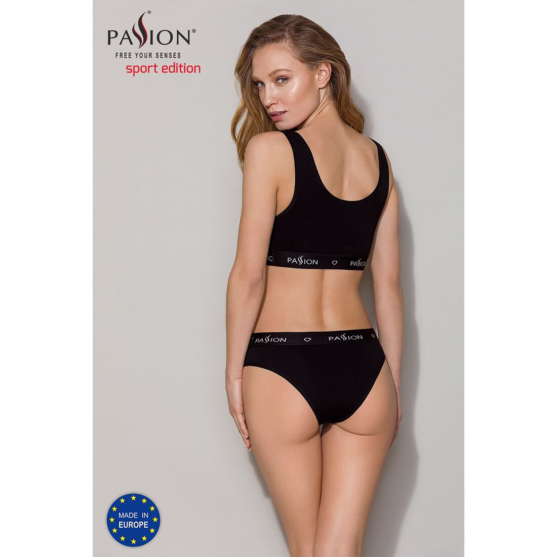 Трусики сліпи з бавовни та еластаном passion ps004 panties s, black Трусики сліпи з бавовни та еластаном passion ps004 panties s, black