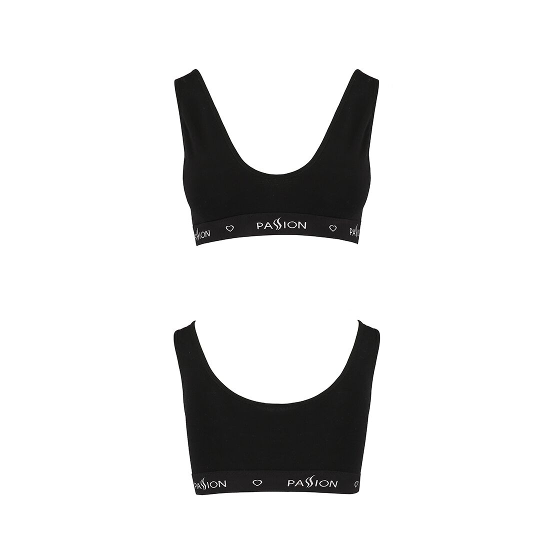 Спортивний топ з широкою гумкою passion ps004 top l, black Спортивний топ з широкою гумкою passion ps004 top l, black