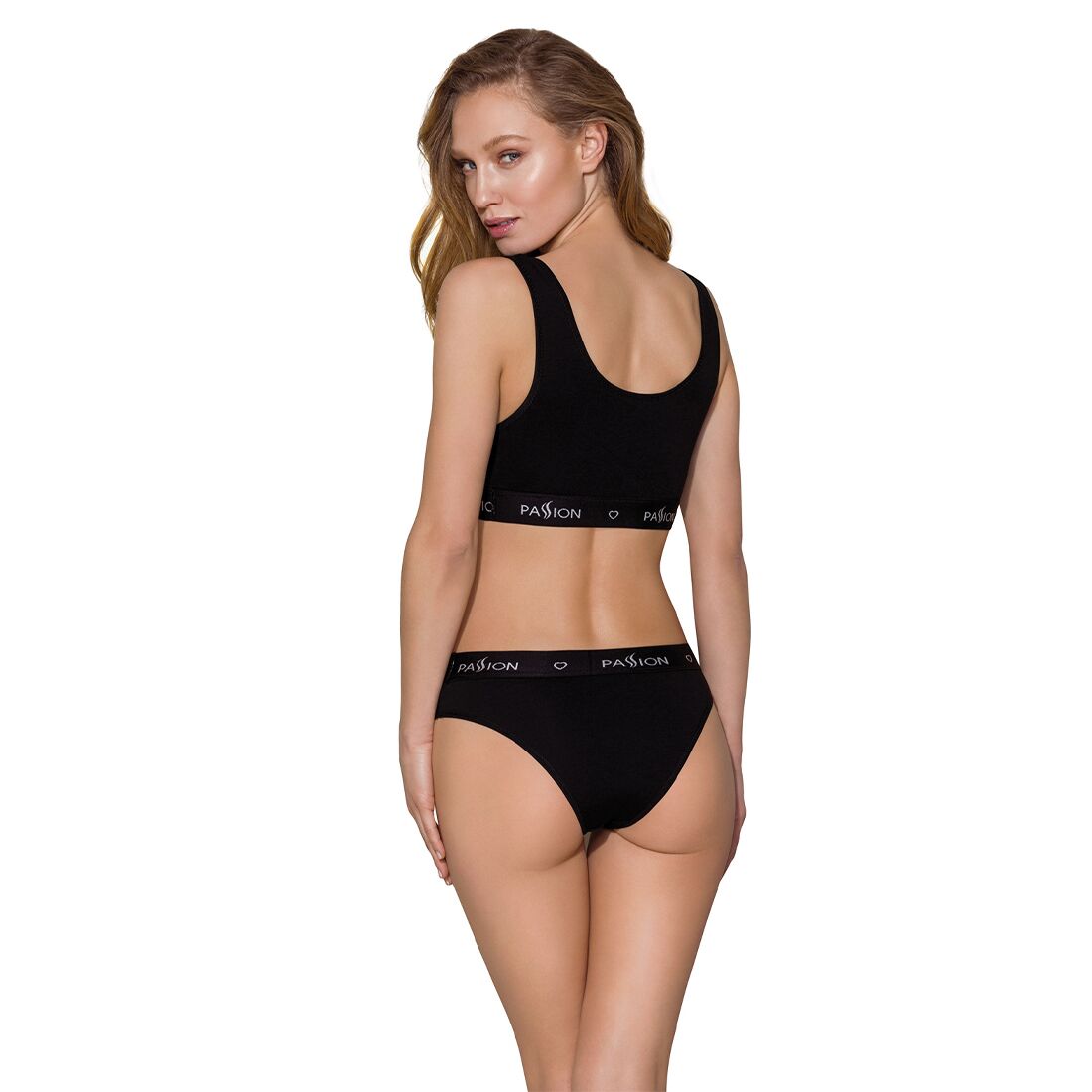 Спортивний топ з широкою гумкою passion ps004 top m, black Спортивний топ з широкою гумкою passion ps004 top m, black