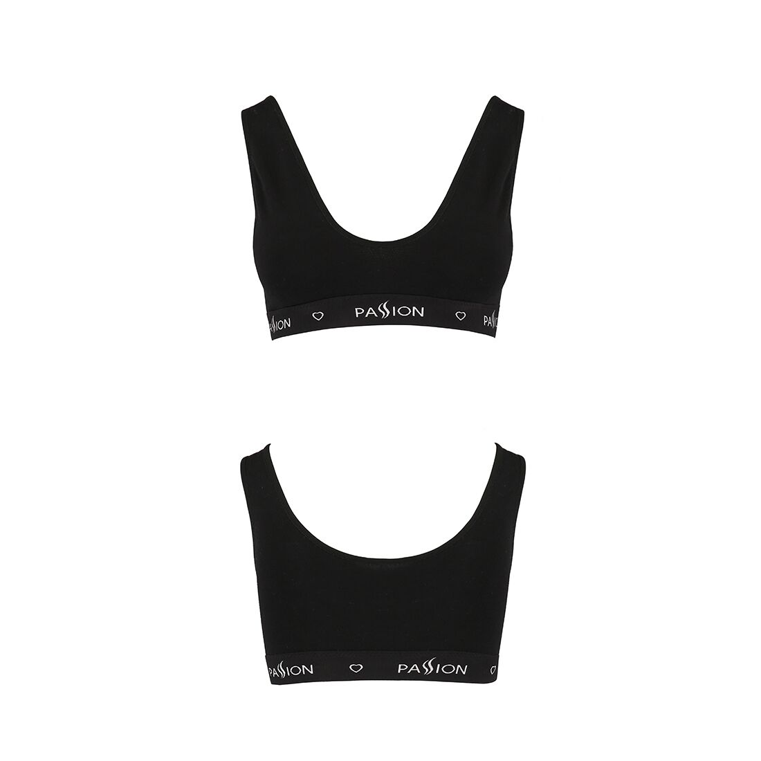 Спортивний топ з широкою гумкою passion ps004 top s, black Спортивний топ з широкою гумкою passion ps004 top s, black