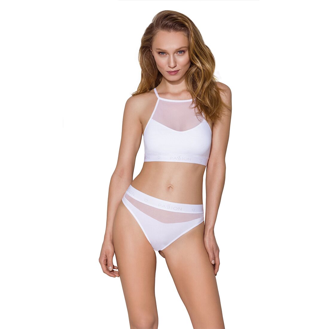 Трусики з прозорою вставкою passion ps006 panties m, white Трусики з прозорою вставкою passion ps006 panties m, white