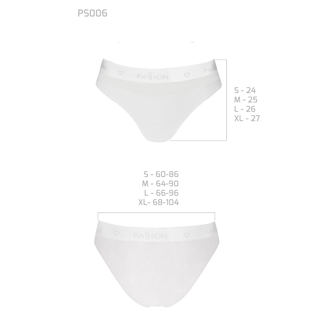 Трусики з прозорою вставкою passion ps006 panties s, white Трусики з прозорою вставкою passion ps006 panties s, white