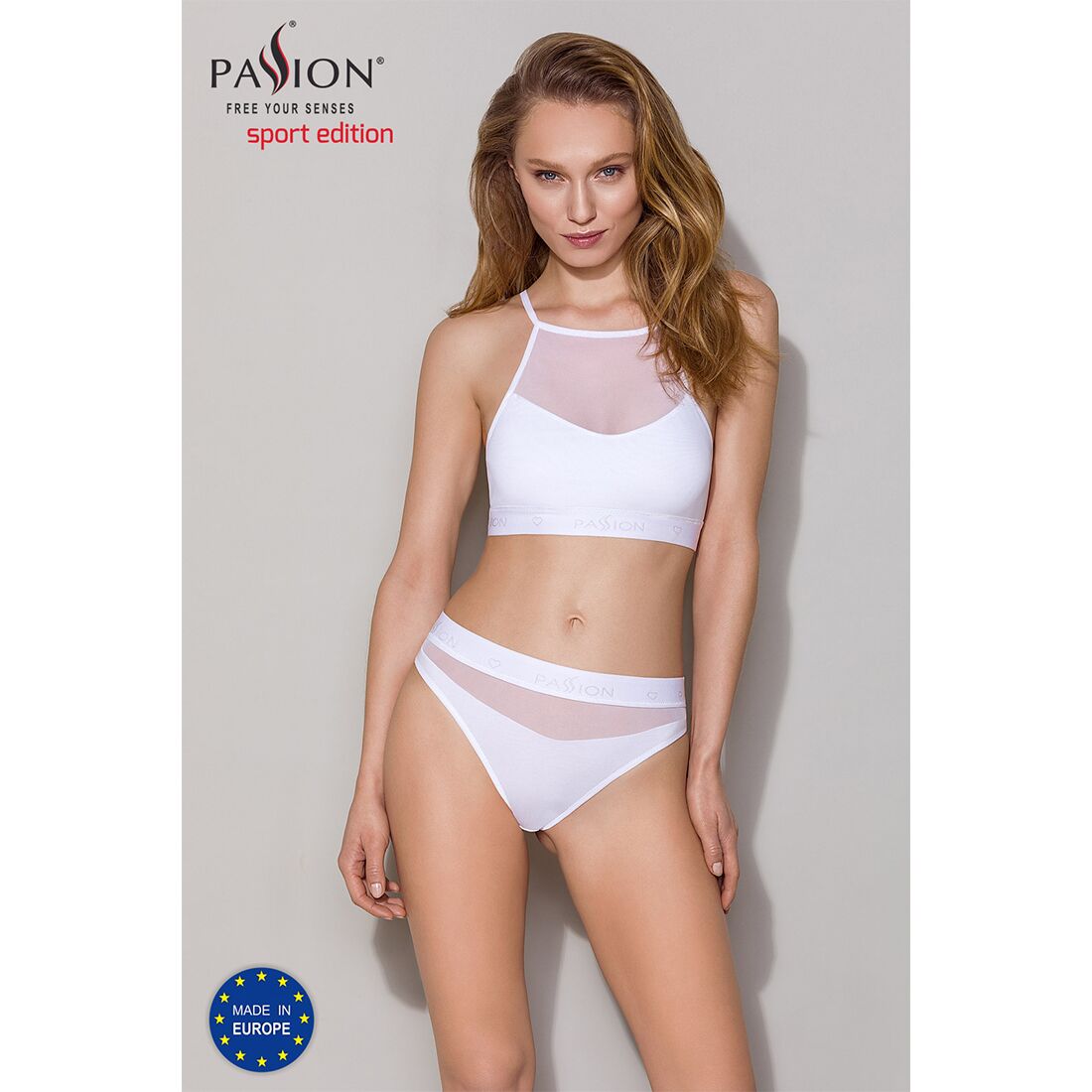 Трусики з прозорою вставкою passion ps006 panties s, white Трусики з прозорою вставкою passion ps006 panties s, white