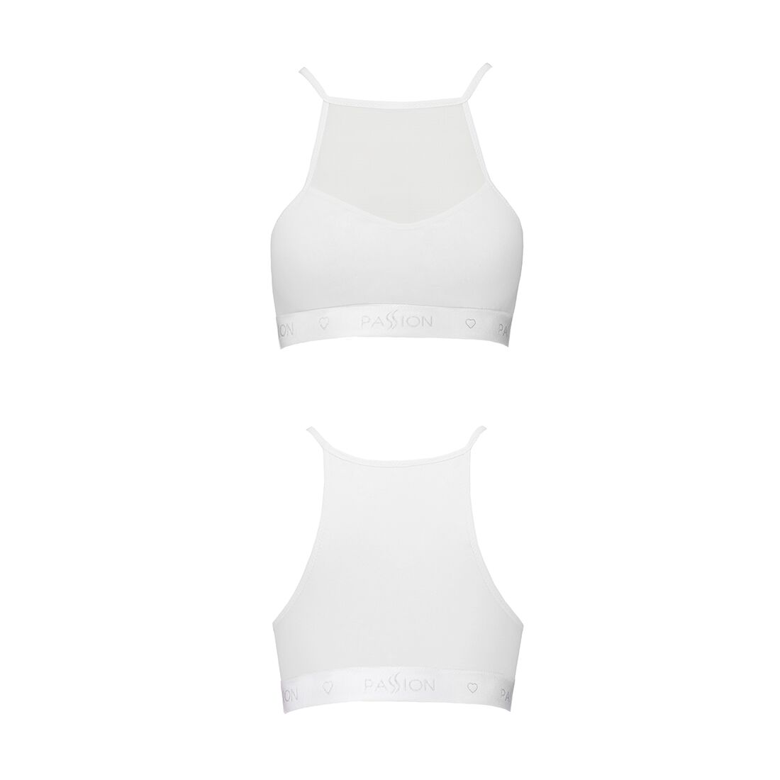 Спортивний топ з прозорою вставкою passion ps006 top l, white Спортивний топ з прозорою вставкою passion ps006 top l, white