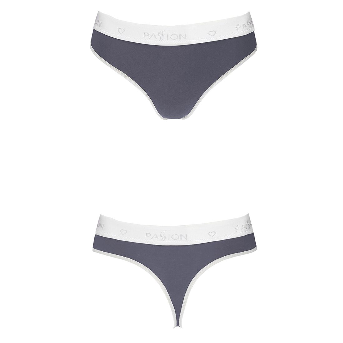 Спортивні трусики стрінги passion ps007 panties dark grey, l Спортивні трусики стрінги passion ps007 panties dark grey, l