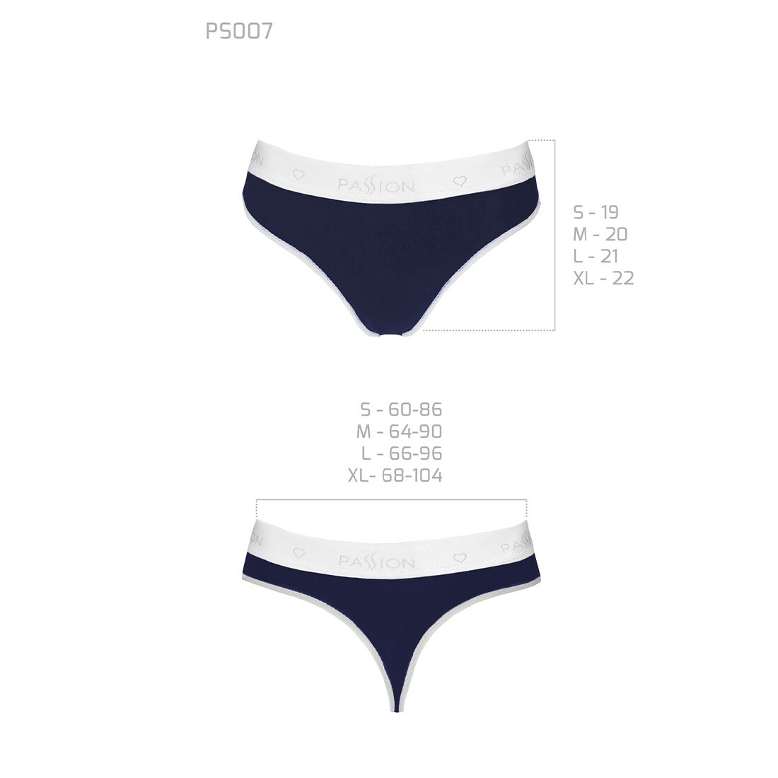 Спортивні трусики стрінги passion ps007 panties s, navy blue Спортивні трусики стрінги passion ps007 panties s, navy blue