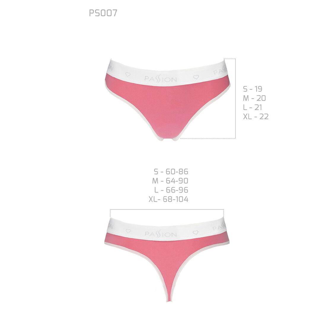 Спортивні трусики стрінги passion ps007 panties m, pink Спортивні трусики стрінги passion ps007 panties m, pink