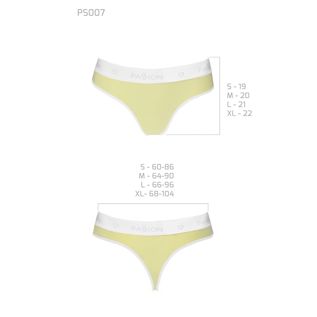 Спортивні трусики стрінги passion ps007 panties l, yellow Спортивні трусики стрінги passion ps007 panties l, yellow
