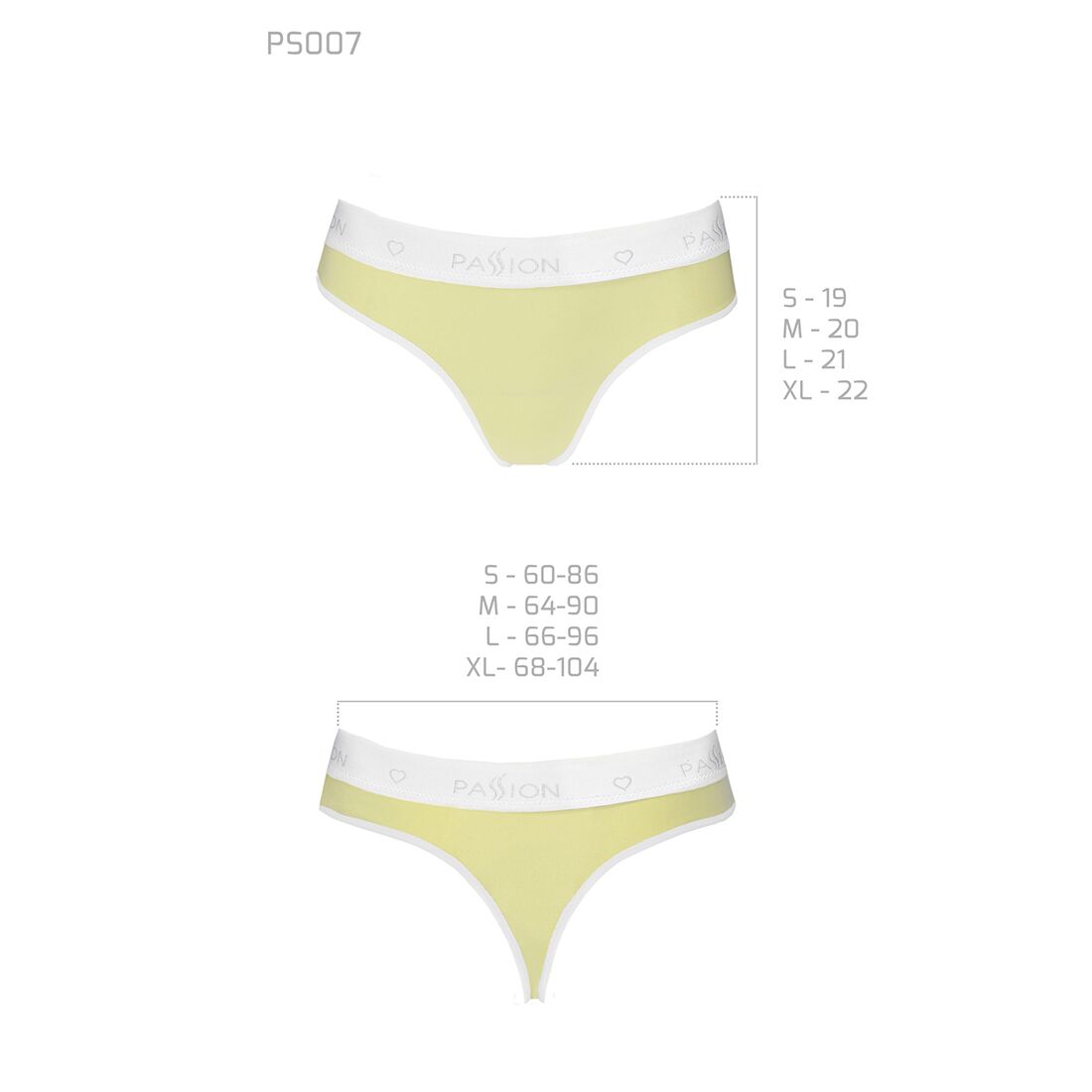 Спортивні трусики стрінги passion ps007 panties m, yellow Спортивні трусики стрінги passion ps007 panties m, yellow