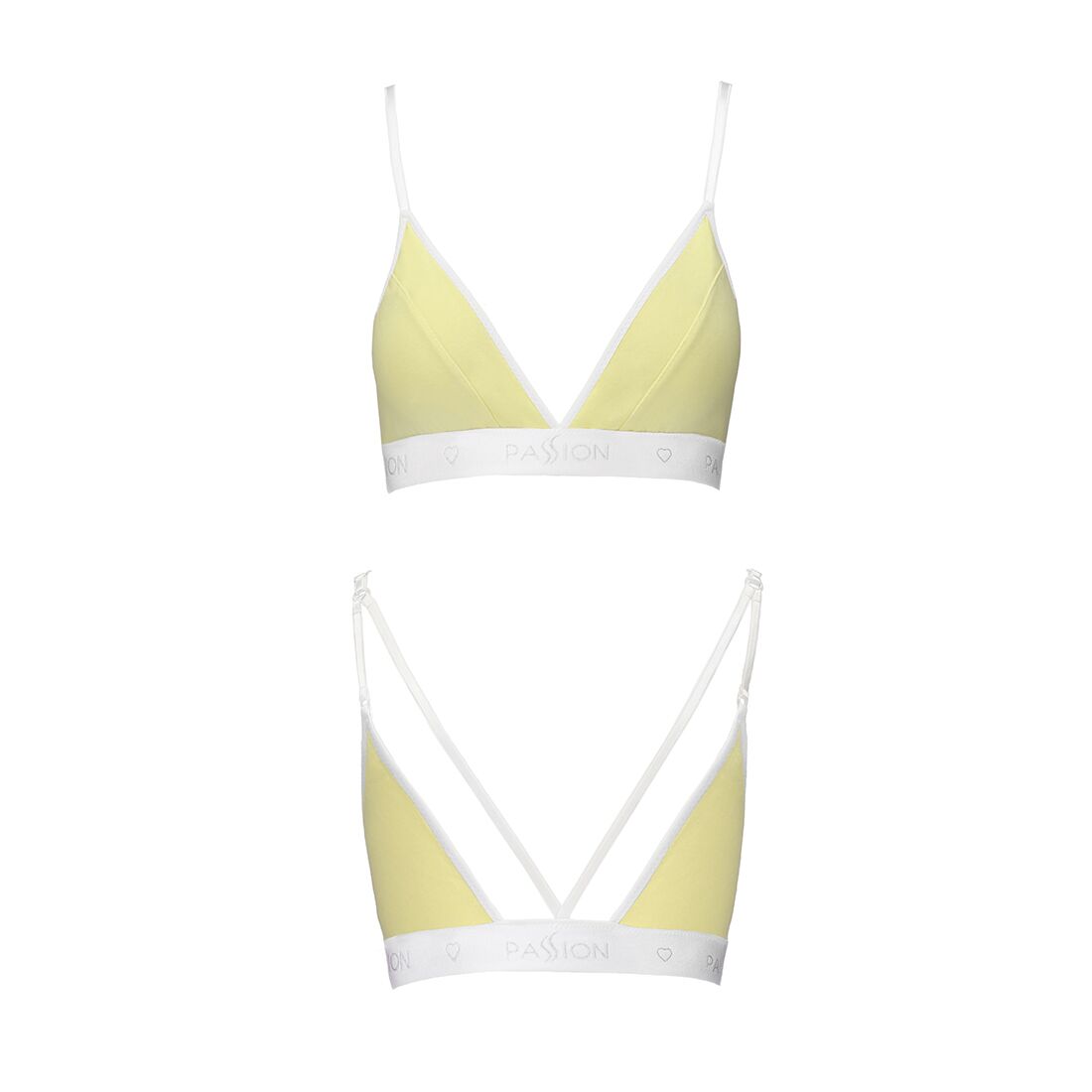 Спортивний топ з подвійними бретелями passion ps007 top l, yellow Спортивний топ з подвійними бретелями passion ps007 top l, yellow