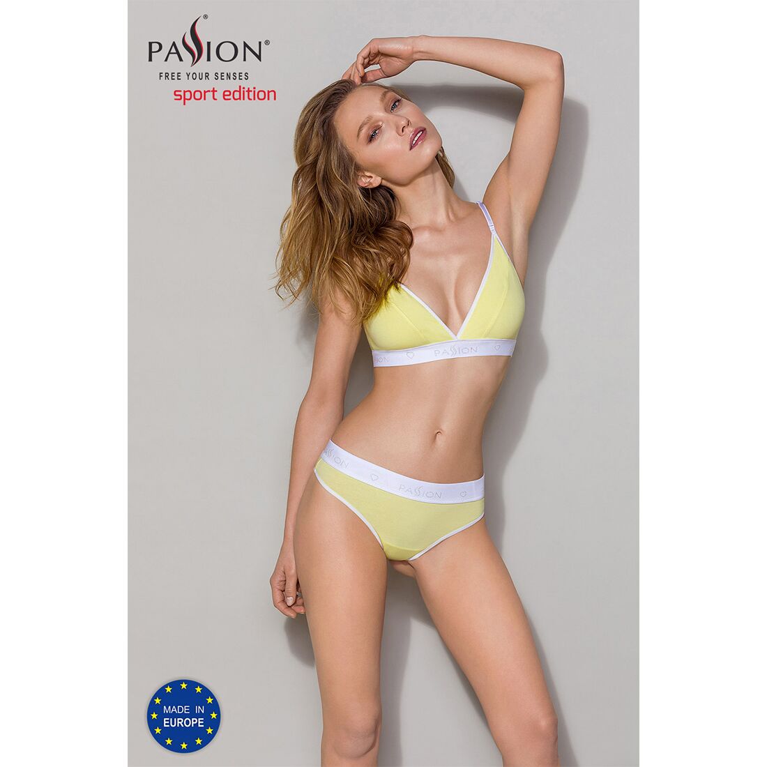 Спортивний топ з подвійними бретелями passion ps007 top xl, yellow Спортивний топ з подвійними бретелями passion ps007 top xl, yellow