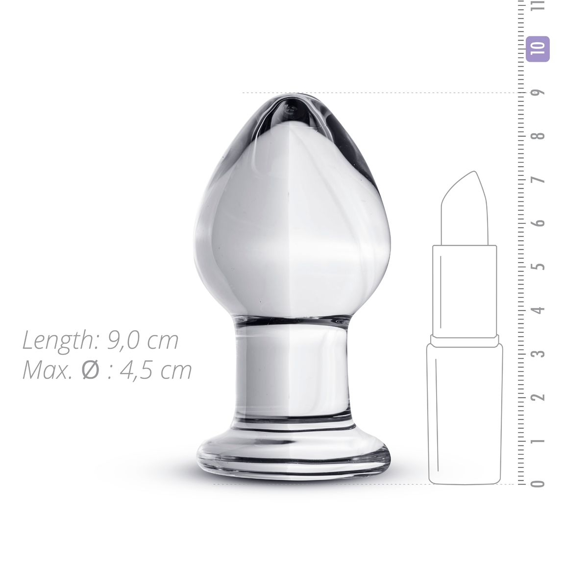 Скляна анальна пробка gildo glass buttplug no. 26 Скляна анальна пробка gildo glass buttplug no. 26