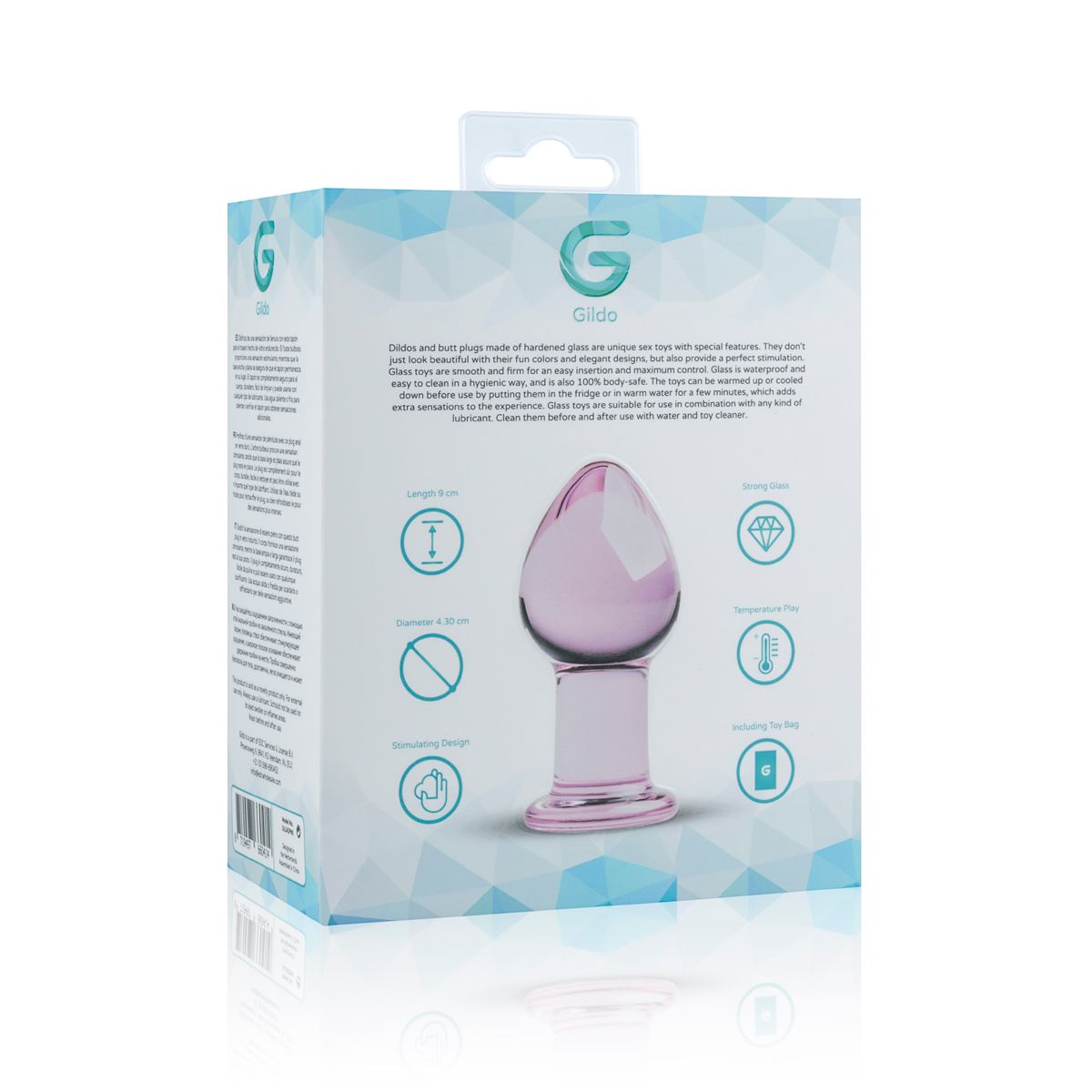 Рожева анальна пробка зі скла gildo pink glass buttplug no. 27 Рожева анальна пробка зі скла gildo pink glass buttplug no. 27