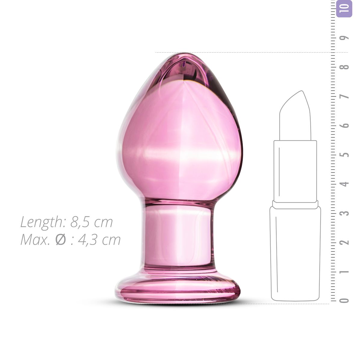 Рожева анальна пробка зі скла gildo pink glass buttplug no. 27 Рожева анальна пробка зі скла gildo pink glass buttplug no. 27