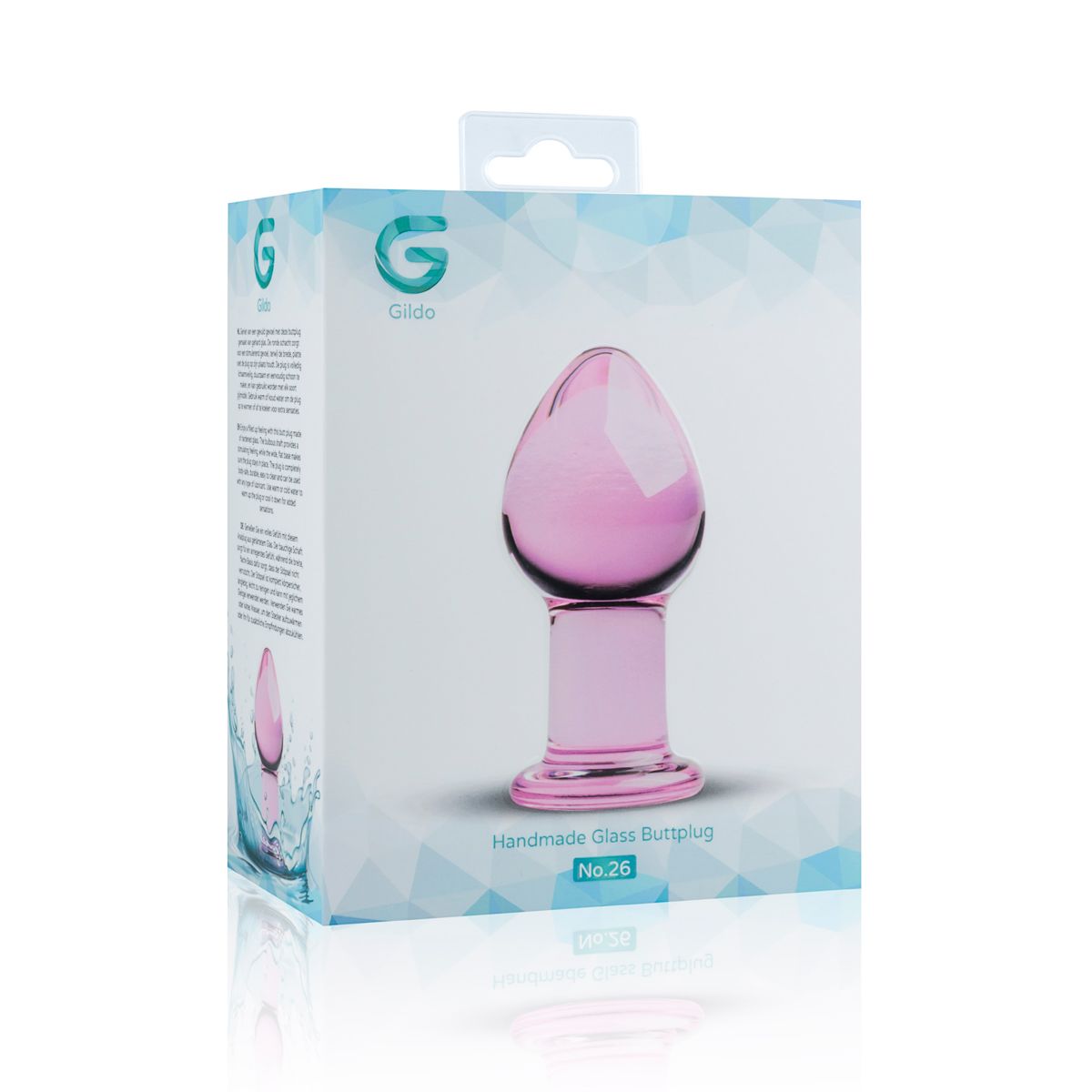 Рожева анальна пробка зі скла gildo pink glass buttplug no. 27 Рожева анальна пробка зі скла gildo pink glass buttplug no. 27