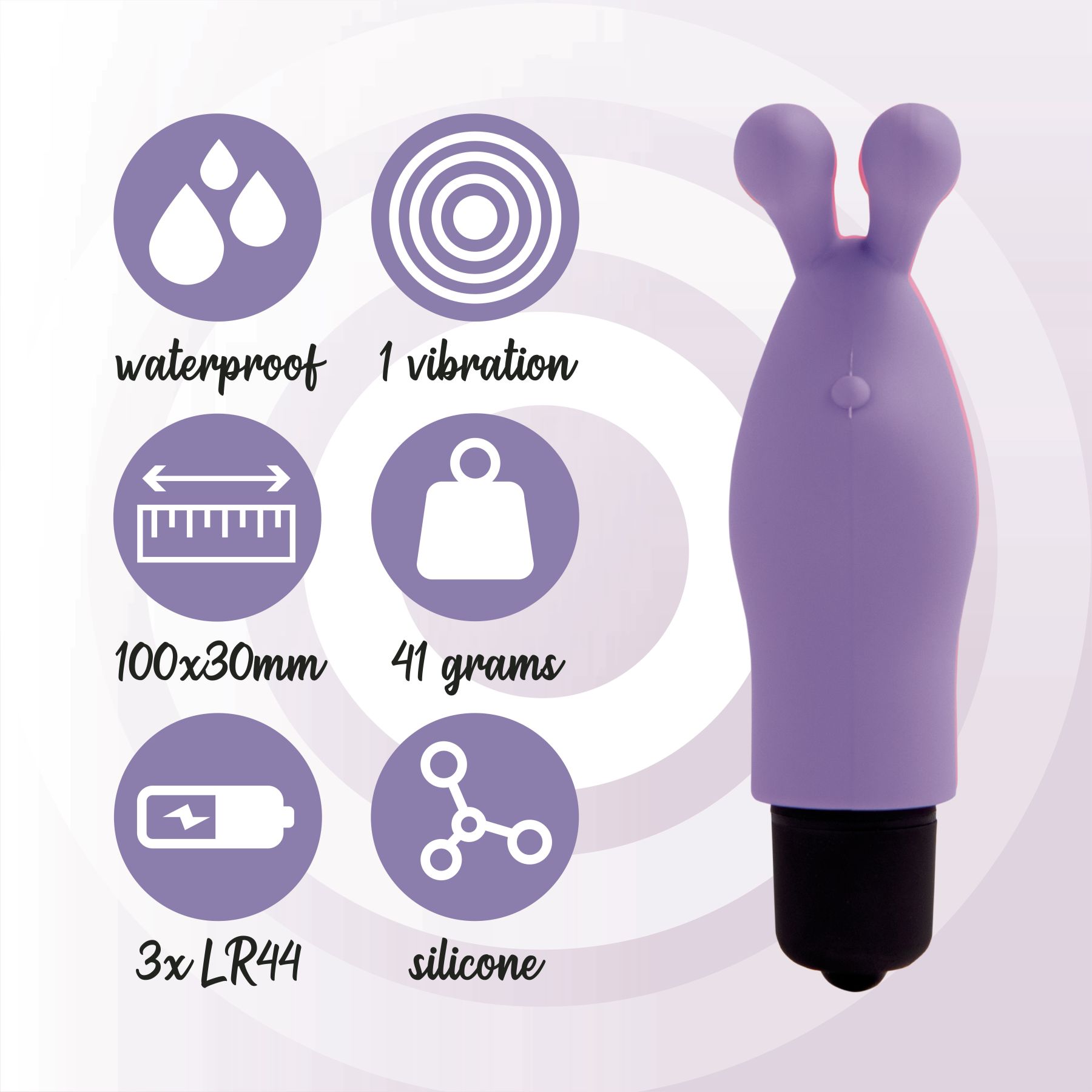 Вібратор на палець feelztoys magic finger vibrator purple Вібратор на палець feelztoys magic finger vibrator purple