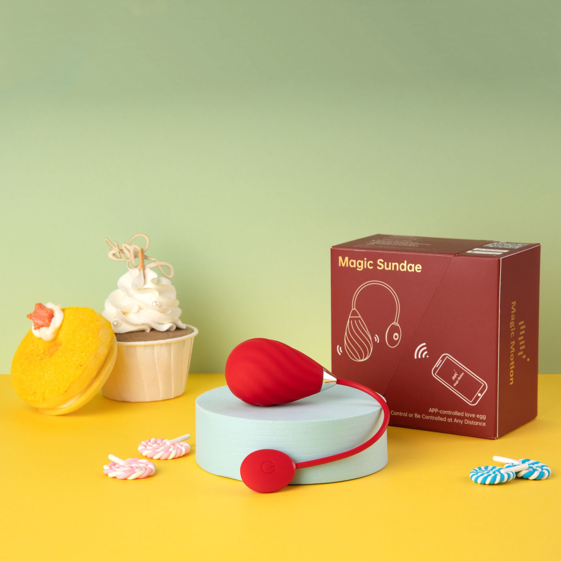 Смарт віброяйце magic motion sundae red Смарт віброяйце magic motion sundae red